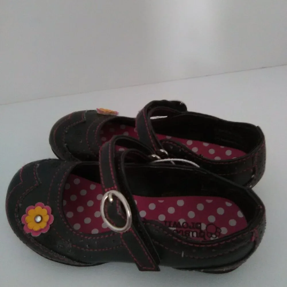 Buster Browns Girls Dress Shoe Color Black/Pink Youth Size 9 NWOT